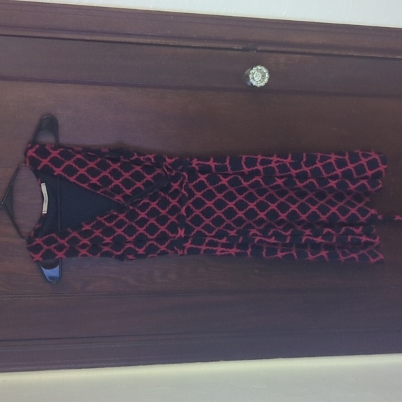 41 Hawthorn Stitch Fix Navy & Pink Stretch Dress Size Medium - Picture 1 of 7